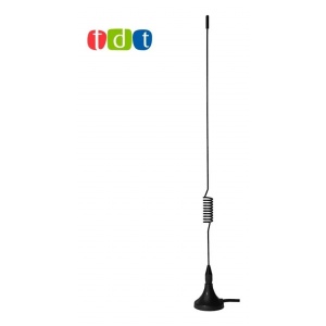 Antena Tdt Conector F Macho Tv Decodificador Base Iman
